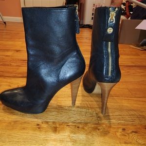 Calvin Klein black Jennie soft leather stiletto boot